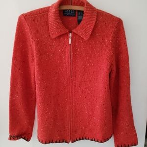 Crazy Horse Petites Size S Red/Orange Cardigan